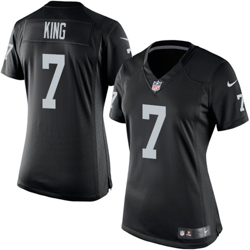 Women's Limited Marquette King Nike Jersey Black Home - #7 NFL Oakland Raiders